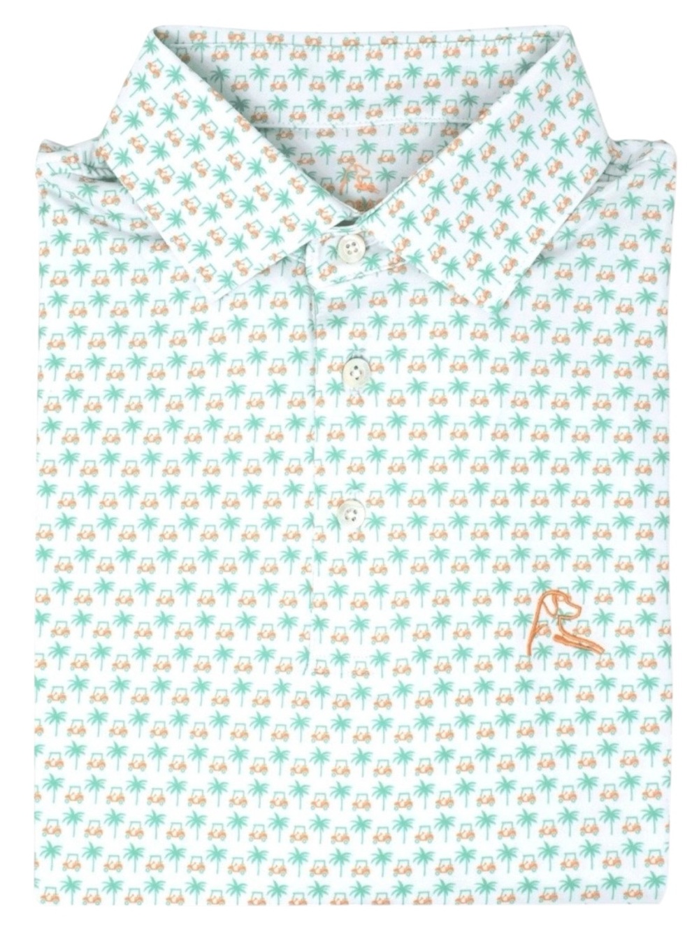 Rhoback The Koopa golf cart palm tree short sleeve performance golf polo sz XXL